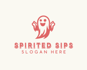 Scary Halloween Ghost logo design