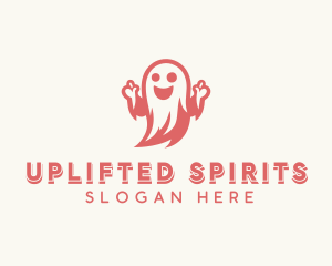 Scary Halloween Ghost logo design