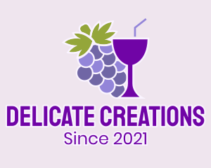 Cocktail Grape Drink logo design