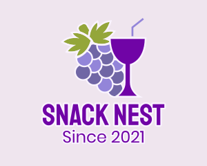 Cocktail Grape Drink logo design