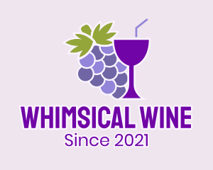 Cocktail Grape Drink logo design