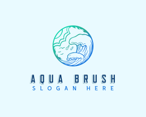 Ocean Wave Surf logo design