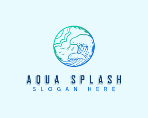 Ocean Wave Surf logo design