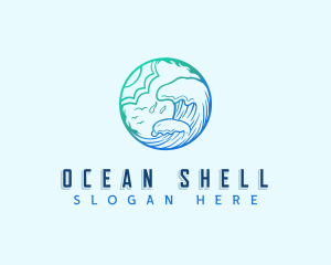 Ocean Wave Surf logo design