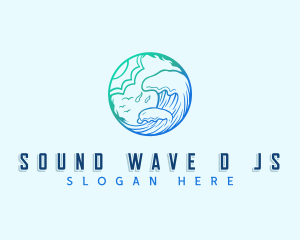 Ocean Wave Surf logo design