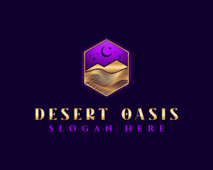 Desert Moon Pyramid logo design