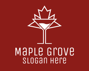Canada Maple Leaf Drink logo design