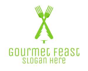 Green Pine Tree Fork logo