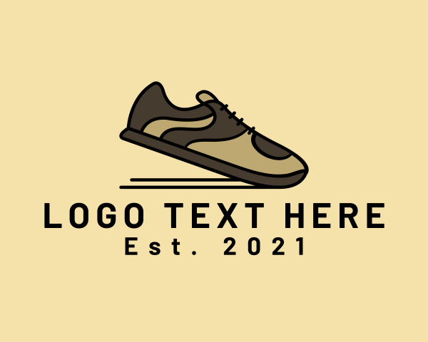 Running logo example 3