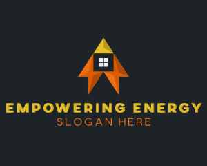 Lightning Home Electricity logo design