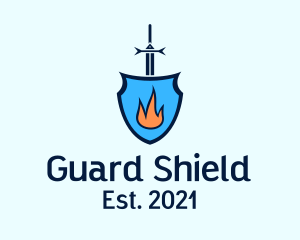 Sword Fire Shield logo