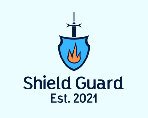 Sword Fire Shield logo