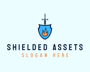 Sword Fire Shield logo