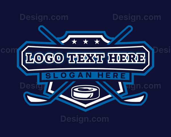 Hockey Puck Sports Logo