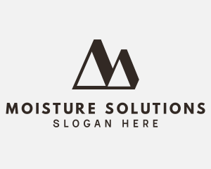 Mountain Triangle Letter M logo design