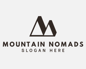 Mountain Triangle Letter M logo design