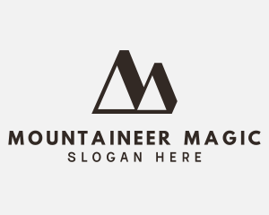 Mountain Triangle Letter M logo design