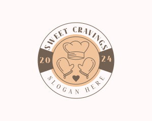 Pastry Chef Oven Mitts logo design