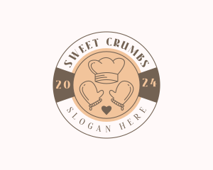 Pastry Chef Oven Mitts logo design