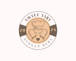 Pastry Chef Oven Mitts logo design