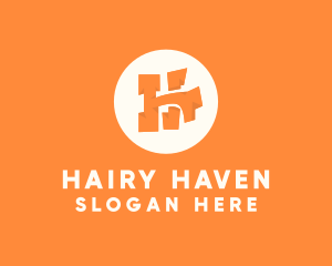 Orange Letter H logo design