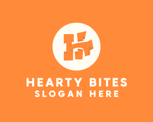 Orange Letter H logo design