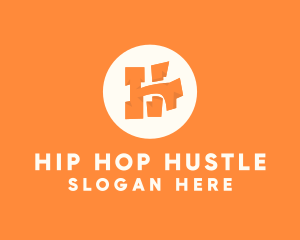 Orange Letter H logo design