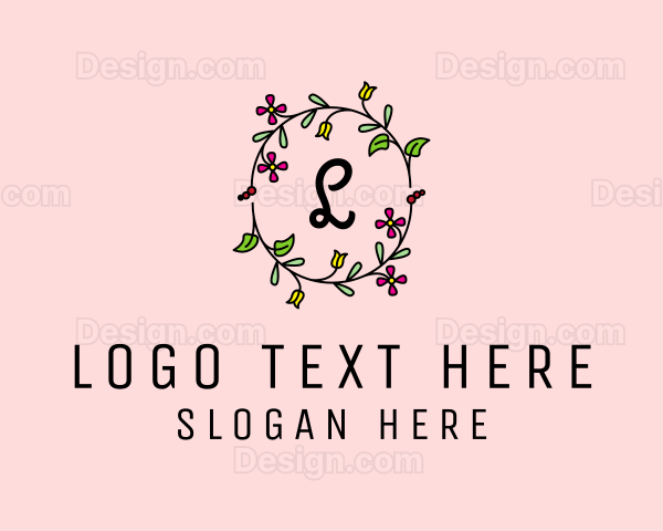 Floral Wreath Beauty Logo