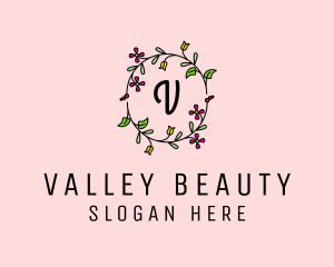 Floral Wreath Beauty logo design