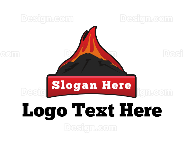 Blazing Charcoal Fire Logo