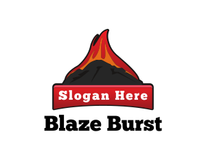 Blazing Charcoal Fire logo design