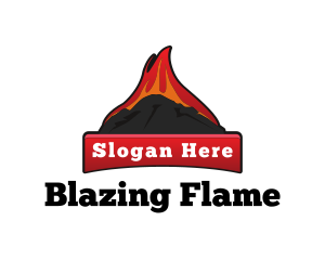 Blazing Charcoal Fire logo design