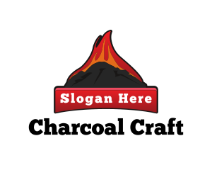 Blazing Charcoal Fire logo design