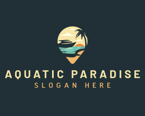 Beach Travel Cruise logo design