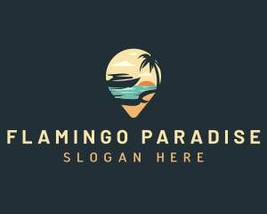 Beach Travel Cruise logo design