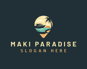 Beach Travel Cruise logo design