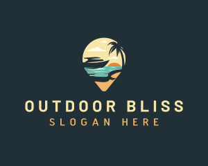 Beach Travel Cruise logo design