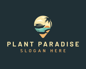 Beach Travel Cruise logo design