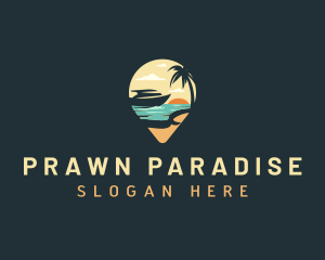 Beach Travel Cruise logo design