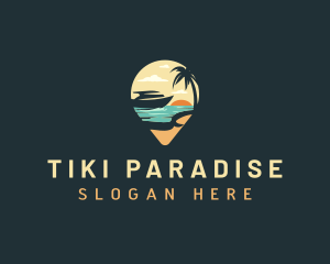 Beach Travel Cruise logo design