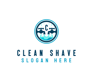 Clean Faucet Water logo design