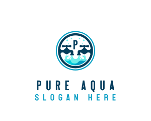 Clean Faucet Water logo design