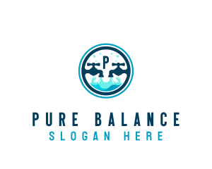 Clean Faucet Water logo design