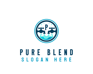 Clean Faucet Water logo design