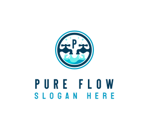 Clean Faucet Water logo design