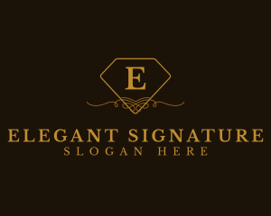 Elegant Diamond Ornament Boutique logo design