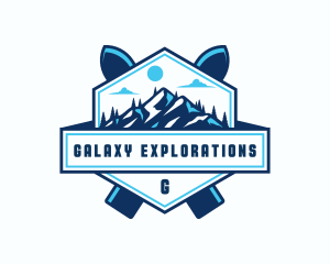 Ski Mountain Snow logo design