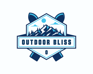 Ski Mountain Snow logo design