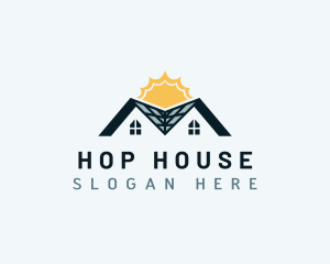 Solar Roof House logo design