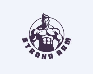 Strong Bodybuilding Exercise logo design